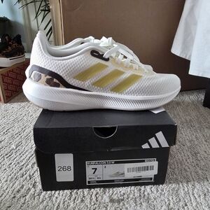 Adidas Women's White and Yellow Running Shoes
